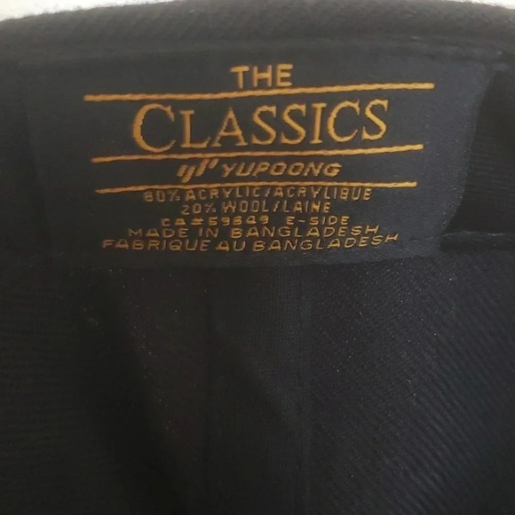 NWT  Tweed Brand Yupoong Mens Snapback Hat Black - Picture 7 of 7